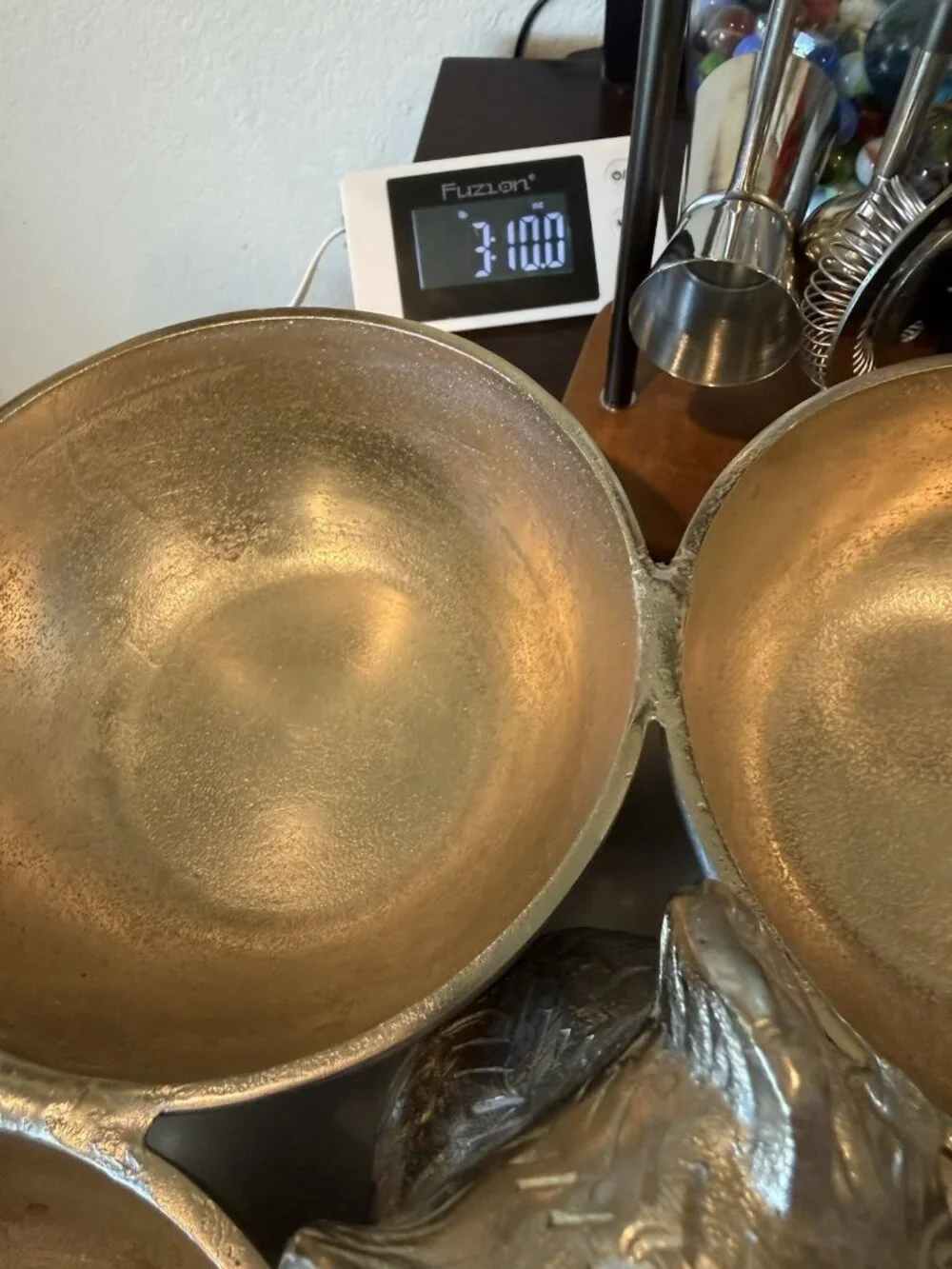 3 Bowl Server Elephant Metal Aluminum by Aspen Home